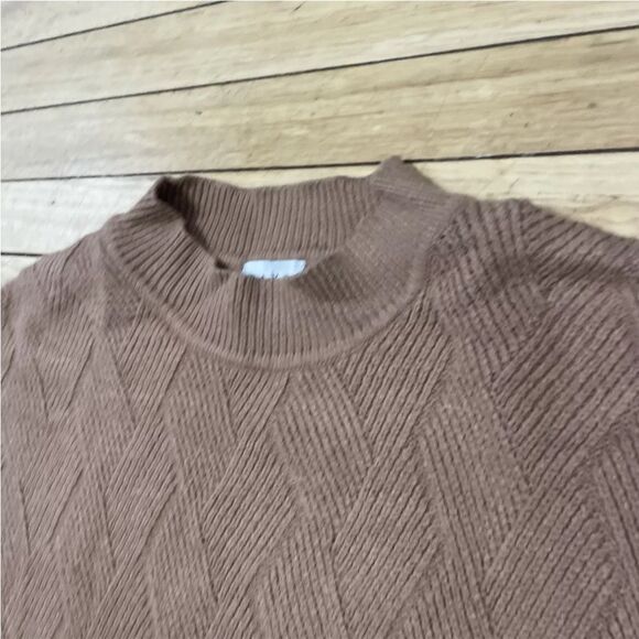 Raya Womens Sweater Brown High Neck Dolman Sleeve Boho Knit Soft Oversized XL - Picture 3 of 16